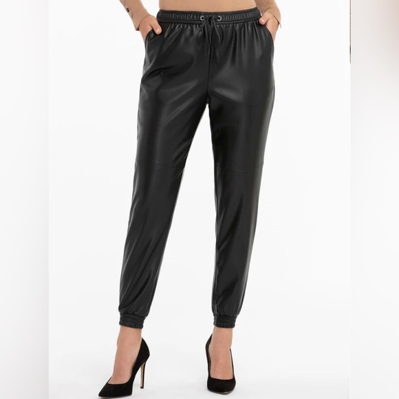 BNWT Faux-leather jogger style pant size xxl long - Picture 6 of 9